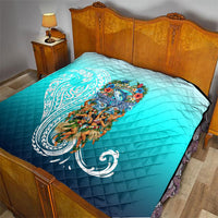 Floating Future Saving Tuvalu Quilt Ocean Blue Pacific Polynesian Cultural Art Marine Wildlife TS04 - Polynesian Pride