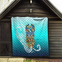 Floating Future Saving Tuvalu Quilt Ocean Blue Pacific Polynesian Cultural Art Marine Wildlife TS04 - Polynesian Pride
