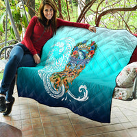 Floating Future Saving Tuvalu Quilt Ocean Blue Pacific Polynesian Cultural Art Marine Wildlife TS04 - Polynesian Pride