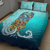 Floating Future Saving Tuvalu Quilt Bed Set Ocean Blue Pacific Polynesian Cultural Art Marine Wildlife TS04 - Polynesian Pride