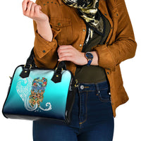 Floating Future Saving Tuvalu Shoulder Handbag Ocean Blue Pacific Polynesian Cultural Art Marine Wildlife TS04 - Polynesian Pride