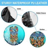 Floating Future Saving Tuvalu Spare Tire Cover Ocean Blue Pacific Polynesian Cultural Art Marine Wildlife TS04 - Polynesian Pride