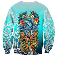 Floating Future Saving Tuvalu Sweatshirt Ocean Blue Pacific Polynesian Cultural Art Marine Wildlife TS04 - Polynesian Pride