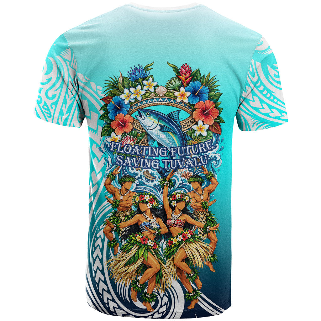 Floating Future Saving Tuvalu T Shirt Ocean Blue Pacific Polynesian Cultural Art Marine Wildlife TS04 - Polynesian Pride
