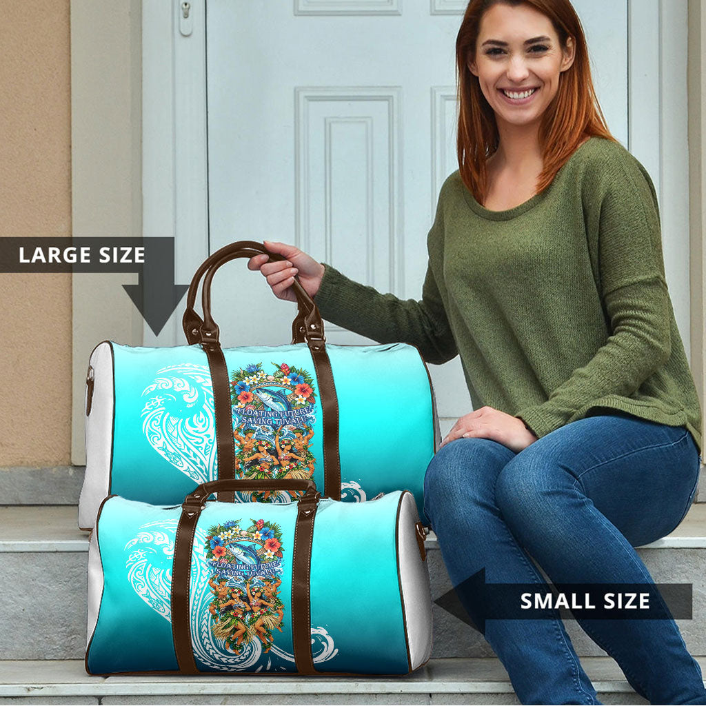 Floating Future Saving Tuvalu Travel Bag Ocean Blue Pacific Polynesian Cultural Art Marine Wildlife TS04 - Polynesian Pride