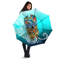 Floating Future Saving Tuvalu Umbrella Ocean Blue Pacific Polynesian Cultural Art Marine Wildlife TS04 - Polynesian Pride