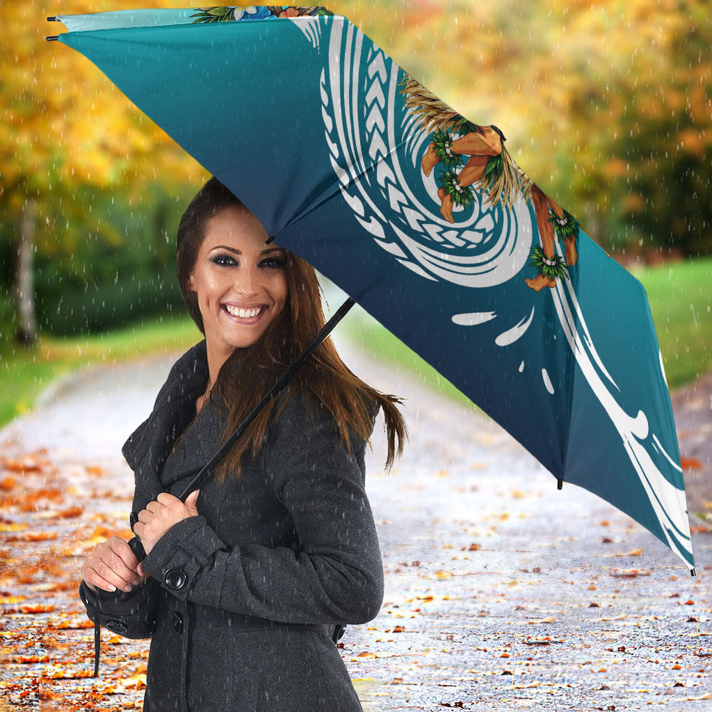Floating Future Saving Tuvalu Umbrella Ocean Blue Pacific Polynesian Cultural Art Marine Wildlife TS04 - Polynesian Pride