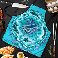 Tuvalu First Digital Nation In The Metaverse Apron Polynesian Island Atoll Cyber Ocean TS04 Blue White - Polynesian Pride