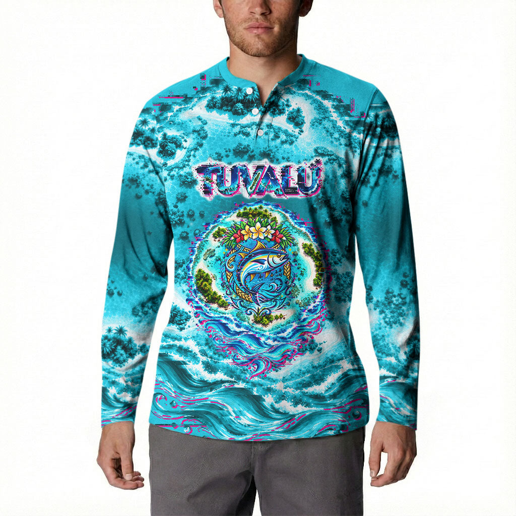 Tuvalu First Digital Nation In The Metaverse Button Sweatshirt Polynesian Island Atoll Cyber Ocean TS04 - Polynesian Pride