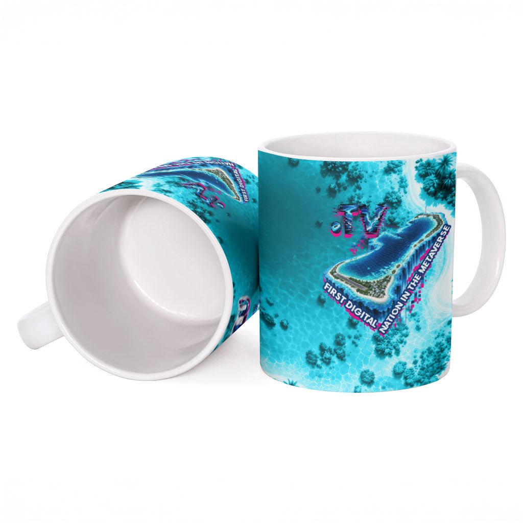 Tuvalu First Digital Nation In The Metaverse Ceramic Mug Polynesian Island Atoll Cyber Ocean TS04 - Polynesian Pride