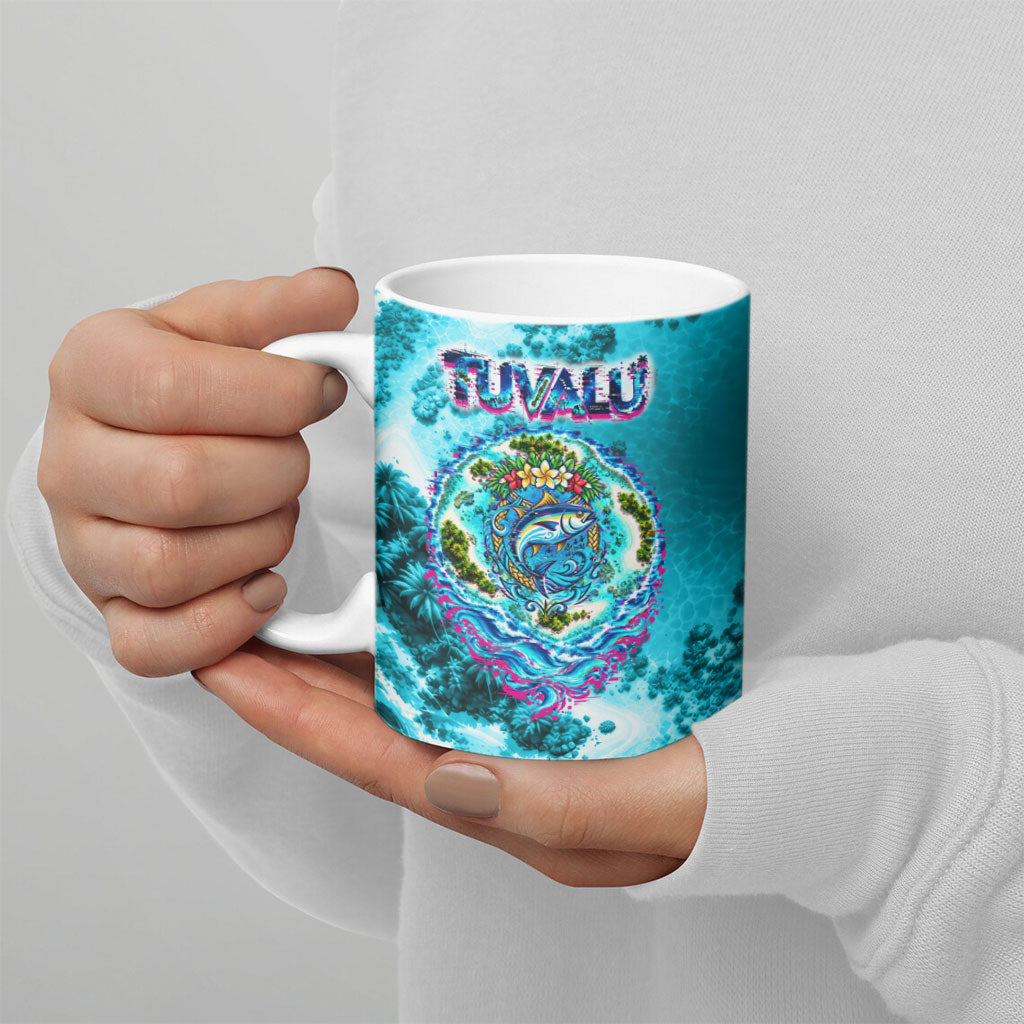 Tuvalu First Digital Nation In The Metaverse Ceramic Mug Polynesian Island Atoll Cyber Ocean TS04 - Polynesian Pride