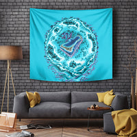 Tuvalu First Digital Nation In The Metaverse Tapestry Polynesian Island Atoll Cyber Ocean TS04 Blue White - Polynesian Pride