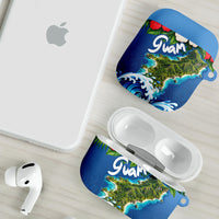 Guam Tropical Island AirPods Case Hibiscus Floral Ocean Waves TS04 - Polynesian Pride