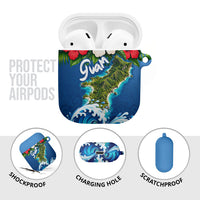 Guam Tropical Island AirPods Case Hibiscus Floral Ocean Waves TS04 - Polynesian Pride
