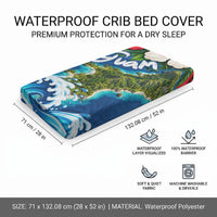 Guam Tropical Island Baby Bed Cover Hibiscus Floral Ocean Waves TS04 - Polynesian Pride