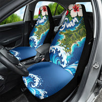 Guam Tropical Island Car Seat Cover Hibiscus Floral Ocean Waves TS04 - Polynesian Pride