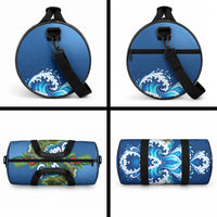 Guam Tropical Island Duffle Bag Hibiscus Floral Ocean Waves