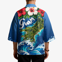 Guam Tropical Island Kimono Hibiscus Floral Ocean Waves