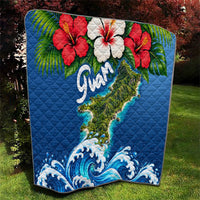 Guam Tropical Island Quilt Hibiscus Floral Ocean Waves TS04 - Polynesian Pride