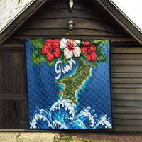 Guam Tropical Island Quilt Hibiscus Floral Ocean Waves TS04 - Polynesian Pride