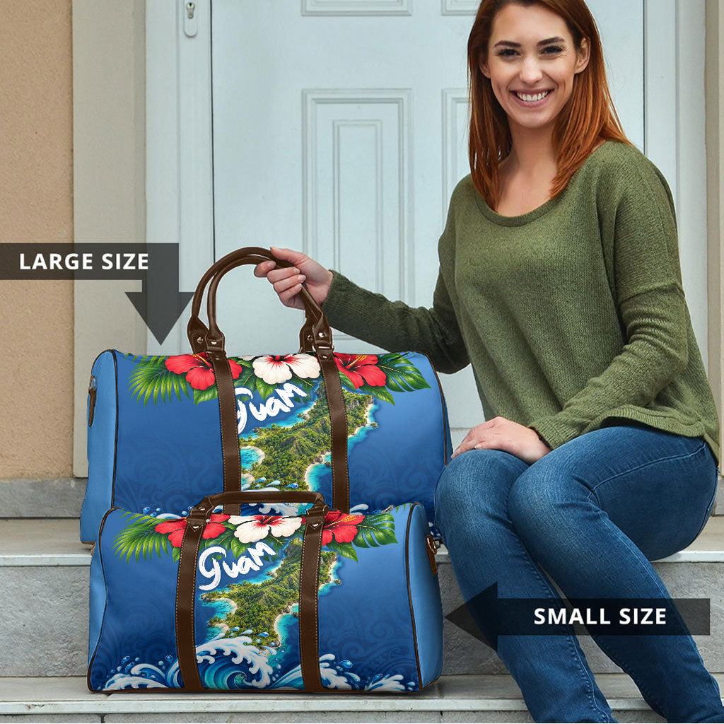 Guam Tropical Island Travel Bag Hibiscus Floral Ocean Waves TS04 - Polynesian Pride