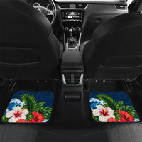 Guam Map Latte Stone Car Mats Hibiscus Floral Coastal Landscape