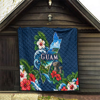 Guam Map Latte Stone Quilt Hibiscus Floral Coastal Landscape TS04 - Polynesian Pride