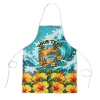 Personalized Hawaii 60th Birthday Eagle Apron Tropical Sunset Beach Hibiscus Ocean Wave