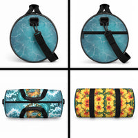 Personalized Hawaii 60th Birthday Eagle Duffle Bag Tropical Sunset Beach Hibiscus Ocean Wave