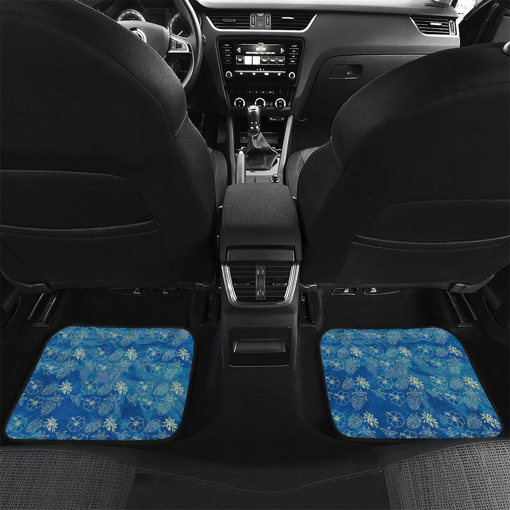 Personalized Hawaii 60th Birthday Sea Turtle Car Mats Tropical Ocean Wave Floral Surfboard