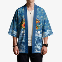 Personalized Hawaii 60th Birthday Sea Turtle Kimono Tropical Ocean Wave Floral Surfboard TS04 - Polynesian Pride