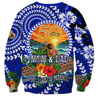 50th Anniversary Wedding Polynesian Sweatshirt Mom And Dad Floral Tribal Jubilee Tropical TS04 - Polynesian Pride