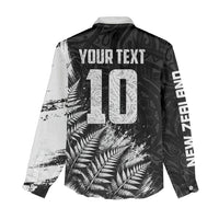Personalized New Zealand Kiwi Bird Women Casual Shirt Grunge Maori Tribal Pattern Silver Fern