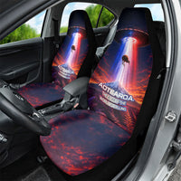 New Zealand Aotearoa Kiwi UFO Car Seat Cover Sci-Fi Galaxy Sunset Sky Tower And Mountain