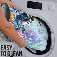 Fiji Taveuni Rainbow Reef Bathroom Set Scuba Diver Vibrant Undersea Coral Garden Watercolor