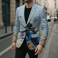 Fiji Taveuni Rainbow Reef Blazer Scuba Diver Vibrant Undersea Coral Garden Watercolor