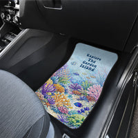 Fiji Taveuni Rainbow Reef Car Mats Scuba Diver Vibrant Undersea Coral Garden Watercolor