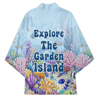 Fiji Taveuni Rainbow Reef Kimono Scuba Diver Vibrant Undersea Coral Garden Watercolor