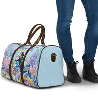 Fiji Taveuni Rainbow Reef Travel Bag Scuba Diver Vibrant Undersea Coral Garden Watercolor