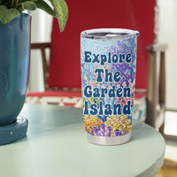 Fiji Taveuni Rainbow Reef Tumbler Cup Scuba Diver Vibrant Undersea Coral Garden Watercolor