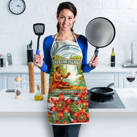 Fiji Taveuni Island Dateline Crossing Apron Tropical Cultural Landscape With Tagimoucia Floral Pattern