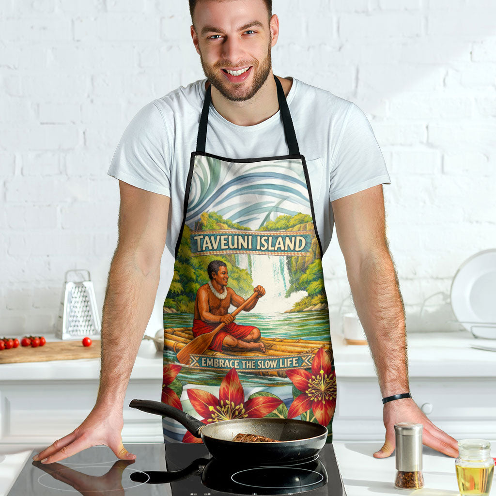 Fiji Taveuni Island Dateline Crossing Apron Tropical Cultural Landscape With Tagimoucia Floral Pattern