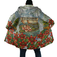 Fiji Taveuni Island Dateline Crossing Cloak Tropical Cultural Landscape With Tagimoucia Floral Pattern