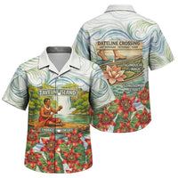 Fiji Taveuni Island Dateline Crossing Family Matching Summer Maxi Dress and Hawaiian Shirt Tropical Cultural Landscape With Tagimoucia Floral Pattern