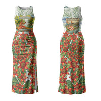 Fiji Taveuni Island Dateline Crossing Family Matching Tank Maxi Dress and Hawaiian Shirt Tropical Cultural Landscape With Tagimoucia Floral Pattern