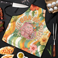 Hawaii Aloha Academy Back To School Apron Sea Turtle Tropical Hibiscus Flowers Retro Psychedelic