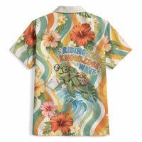 Hawaii Aloha Academy Back To School Hawaiian Shirt Sea Turtle Tropical Hibiscus Flowers Retro Psychedelic