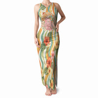 Hawaii Aloha Academy Back To School Tank Maxi Dress Sea Turtle Tropical Hibiscus Flowers Retro Psychedelic