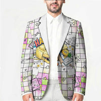Hawaii Cruising Back To School Blazer Grid Pattern With School Bag And Vintage Surf Van