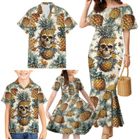 Pineapple Skull Family Matching Mermaid Dress and Hawaiian Shirt Summer Paradise TS04 - Polynesian Pride